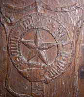 pew end at Badlesmere Church